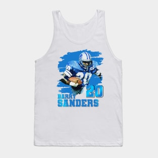 Barry Sanders // Art // Retro Football Tank Top